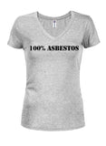100% Asbestos Juniors V Neck T-Shirt