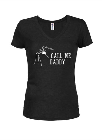 Call Me Daddy Juniors V Neck T-Shirt