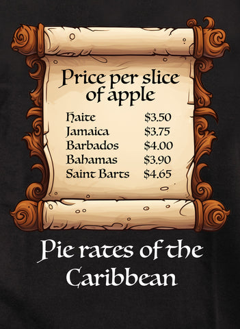 Pie Rates of the Caribbean Kids T-Shirt