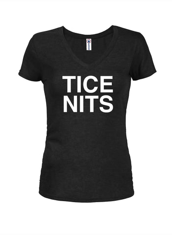 Tice Nits Juniors V Neck T-Shirt