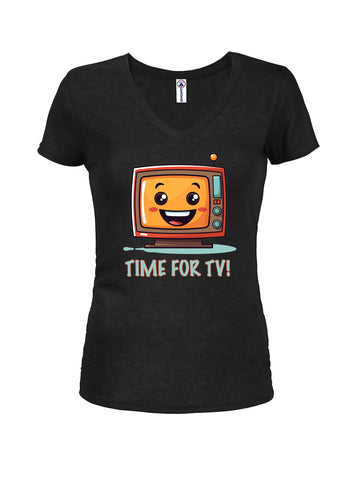 Time For TV Juniors V Neck T-Shirt