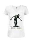 Zombie Free Hugs Juniors V Neck T-Shirt