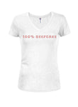 100% Beefcake Juniors V Neck T-Shirt