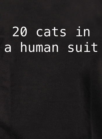 20 chats dans un costume humain T-shirt enfant 