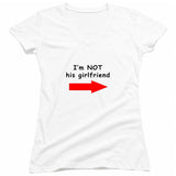 I'm Not His Girlfriend Juniors White