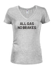 All Gas No Brakes - Camiseta con cuello en V para jóvenes