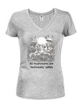 All mushrooms are “technically” edible Juniors V Neck T-Shirt