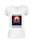 Ask Me About My Video Game Achievements Graphic Juniors V Neck T-Shirt
