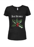 Bah Humbug Juniors Camiseta con cuello en V