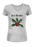 Bah Humbug Juniors Camiseta con cuello en V