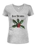 Bah Humbug Juniors Camiseta con cuello en V