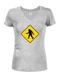 Bigfoot Crossing Juniors V Neck T-Shirt