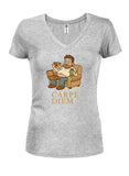 Carpe Diem Juniors V Neck T-Shirt