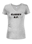 Classy A.F. Juniors V Neck T-Shirt