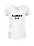 Classy AF Juniors T-shirt à col en V