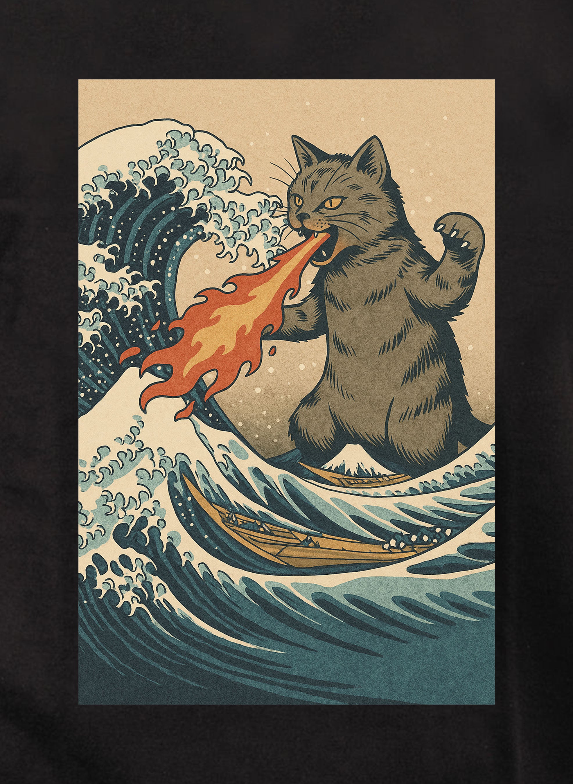 Catzilla Great Wave T-Shirt