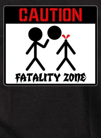 Caution Fatality Zone Kids T-Shirt