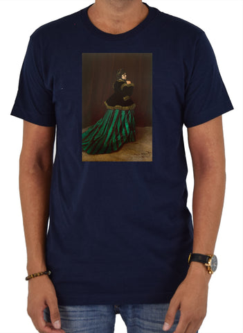 Claude Monet - The Woman in the Green Dress T-Shirt Five Dollar Tee Shirts Claude Monet - The Woman in the Green Dress T-Shirt Five Dollar Tee Shirts