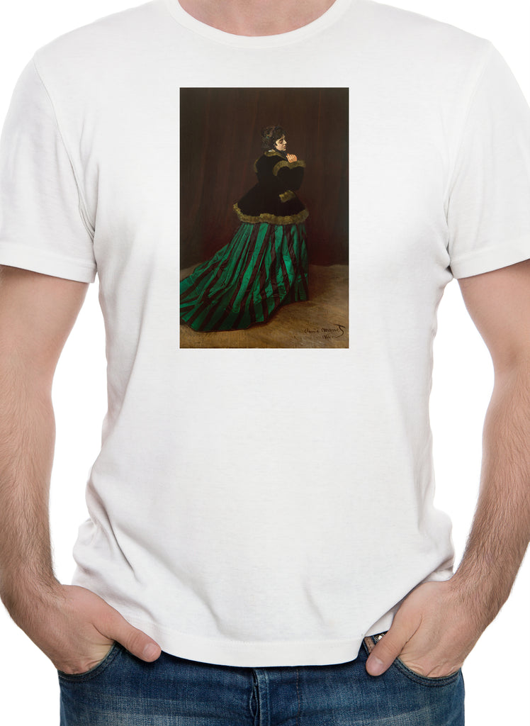Claude Monet - The Woman in the Green Dress T-Shirt Five Dollar Tee Shirts Claude Monet - The Woman in the Green Dress T-Shirt Five Dollar Tee Shirts