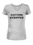 DAYTIME STRIPPER Juniors V Neck T-Shirt