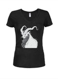 Dark Krampus Juniors V Neck T-Shirt