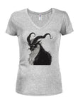 Dark Krampus Juniors V Neck T-Shirt