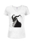 Dark Krampus Juniors V Neck T-Shirt