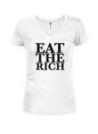 Mangez les riches Juniors T-shirt à col en V