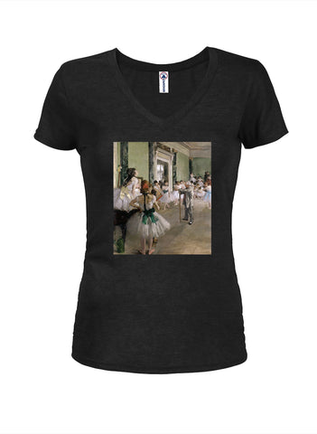 Edgar Degas - The Ballet Class Juniors V Neck T-Shirt