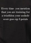 Cada vez que mencionas que estás entrenando para una camiseta de triatlón