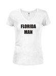 Florida Man Juniors V Neck T-Shirt