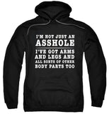 FV10097 I'm Not Just an Asshole, I've Got Arms and Legs and All Sorts of Other Body Parts Too Black Hoodie
