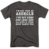 FV10097 I'm Not Just an Asshole, I've Got Arms and Legs and All Sorts of Other Body Parts Too Charcoal T-Shirt