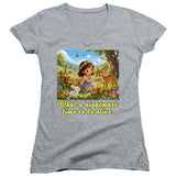 FV10099 What a Nightmare Time to Be Alive Heather Grey Girls V Neck