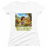 FV10099 What a Nightmare Time to Be Alive White Girls V Neck