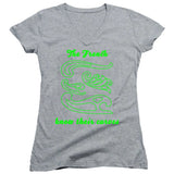 FV10100 The French Know Their Curves Heather Grey Girls V Neck