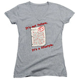 FV10102 It's Not Failure. It's a Lifestyle Heather Grey Girls V Neck