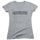 FV10104 If the Only Spanish Words You Know Are Burrito and Cinco de Mayo Heather Grey Girls V Neck