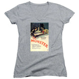 FV10109 The Monster 1925 Movie Poster Heather Grey Girls V Neck