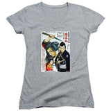 FV10112 Orochi 1925 Japanese Samurai Movie Poster Heather Grey Girls V Neck
