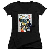 FV10112 Orochi 1925 Japanese Samurai Movie Poster Black Girls V Neck
