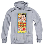 FV10123 Girl Shy 1924 Harold Lloyd Pathe Movie Poster Heather Grey Hoodie