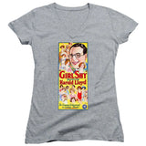 FV10123 Girl Shy 1924 Harold Lloyd Pathe Movie Poster Heather Grey Girls V Neck
