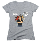 FV10128 Two Sides to Every Inspiration Heather Grey Girls V Neck