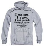 FV10129 I Came I Saw I Got Bored Heather Grey Hoodie