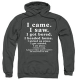 FV10129 I Came I Saw I Got Bored Charcoal Hoodie