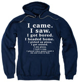 FV10129 I Came I Saw I Got Bored Navy Hoodie