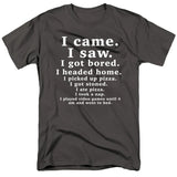 FV10129 I Came I Saw I Got Bored Charcoal T-Shirt
