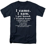 FV10129 I Came I Saw I Got Bored Navy T-Shirt