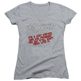 FV10130 Don't Mess With This I Have a System Heather Grey Girls V Neck